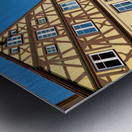 Germany Bavaria Romantic Road. The centre of Nordlingen. Historische Altstadt Metal print