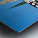 Reykjavik cityscape on lake Tjornin. Iceland Metal print