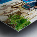 Syria. Damascus. Veiled women looking at western dresses Metal print