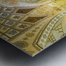 Syria. Damascus. People praying in a mosque Metal print