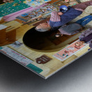 Morocco Fez. A man with his donkey in the medina Metal print