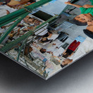 Morocco Marrakesh. Cooked goat heads ready to be served in Djema el Fna square Metal print