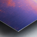 Moai statues at sunset. Easter Island Chile. Metal print