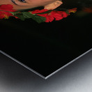 Moai statues at sunset. Easter Island Chile. Metal print