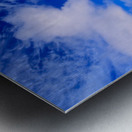 Moai statues at Easter Island Chile. Metal print