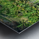 Moai statues at Easter Island Chile. Metal print