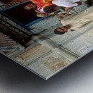 Nepal. Kathmandu. Cremation in Pashupatinath Metal print