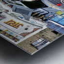 Nepal. Kathmandu. Repairing a truck Metal print