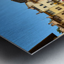 Arezzo Tuscany Italy. A group of people walking in Piazza Grande Metal print