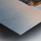 The city of Scilla Calabria Italy. Elevated view of the Ruffo castle at sunset Metal print