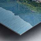 The city of Scilla Calabria Italy. Leisure time at Marina Grande beach in summer Metal print