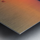 Tropea Calabria Italy. The sun sets in the crater mouth of Stromboli volcano Metal print