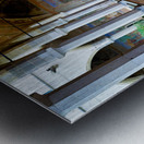 Naples Campania Italy. Santa Chiara Basilica Church. The cloister of the Clarisses Metal print