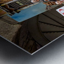 Naples Campania Italy. Statues figurines of the Christmas Nativity Scene in the artisan workshops of Via San Gregorio Armeno Metal print