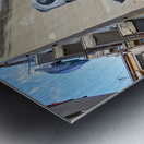 Naples Campania Italy. The famous Argentine artist Francisco Bosoletti has realized in the Spanish Quarter of Naples an enormous murals dedicated to the Pudicizia sculpture by Corradini kept in the Chapel of Sansevero. Quartieri Spagnoli Spanish Quarters  Metal print