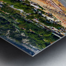 Vieste Gargano. Apulia Puglia Italy. Monolith Pizzomunno and beach Metal print