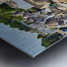 Apulia Puglia Italy. Alberobello. Trulli: traditional Apulian dry stone huts with a conical roof. Metal print