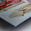 Apulia Puglia Italy. Ostuni. Festival of Saint Orontius. The cavalcata a procession of horses in the streets of the town Metal print