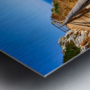 Apulia Puglia Italy. The lighthouse at Cape Palascia Capo dOtranto. The easternmost point of Italy Metal print