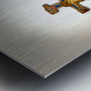 Rome Lazio Italy. The Galleria Nazionale dArte Antica or National Gallery of Ancient Art an art museum in Palazzo Barberini. Medieval crucifix by Berlinghieri and Machilone Metal print