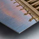 Rome Lazio Italy. Saint Peters Square at dusk. The fountain by Bernini Metal print