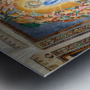 San Gimignano. Tuscany. Italy. Frescoes in the church of San Lorenzo in Ponte. Madonna col Bambino in gloria Madonna with Child in Glory by Simone Martini Metal print