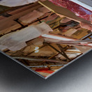 Piscaria the street daily market in Catania Sicily Italy. Fresh fish meat vegetables Metal print