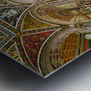 Siena Tuscany Italy. The Cathedral. Piccolomini Library with frescoes by Pinturicchio Metal print