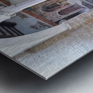 Foligno Umbria Italy. Frescoes at Trinci Palace Palazzo Trinci a patrician residence and museum. Metal print