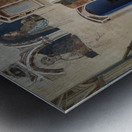 Foligno Umbria Italy. Frescoes at Trinci Palace Palazzo Trinci a patrician residence and museum. Metal print