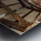 Foligno Umbria Italy. Frescoes at Trinci Palace Palazzo Trinci a patrician residence and museum. Metal print