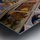 Foligno Umbria Italy. Frescoes at Trinci Palace Palazzo Trinci a patrician residence and museum. Metal print