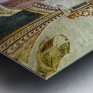 Foligno Umbria Italy. Frescoes at Trinci Palace Palazzo Trinci a patrician residence and museum. Metal print