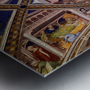 Foligno Umbria Italy. Frescoes at Trinci Palace Palazzo Trinci a patrician residence and museum. Metal print