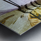 Foligno Umbria Italy. Frescoes at Trinci Palace Palazzo Trinci a patrician residence and museum. Metal print