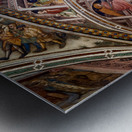 Foligno Umbria Italy. Frescoes at Trinci Palace Palazzo Trinci a patrician residence and museum. Metal print