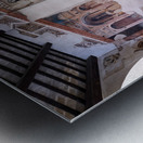 Foligno Umbria Italy. Frescoes at Trinci Palace Palazzo Trinci a patrician residence and museum. Metal print