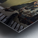 Foligno Umbria Italy. Frescoes at Trinci Palace Palazzo Trinci a patrician residence and museum. Metal print