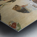 Foligno Umbria Italy. Frescoes at Trinci Palace Palazzo Trinci a patrician residence and museum. Metal print