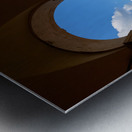 Spoleto Umbria Italy. Piazza del Duomo the theatre and Chiesa di SantEufemia Metal print