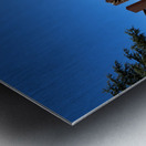 Todi Umbria Italy. Concattedrale della Santissima Annunziata. Cathedral. Piazza del Popolo. The statue Quattro Stele by Arnaldo Pomodoro Metal print