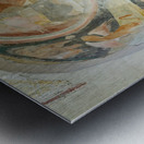 Verona Veneto Italy. The Basilica of San Zeno. The statue of smiling San Zeno Metal print