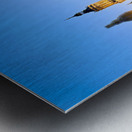 Zaragoza. Saragossa. Aragon. Spain. Cathedral Basilica of Our Lady of the Pillar and river Ebro at sunset Metal print