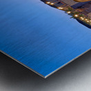 Zaragoza. Saragossa. Aragon. Spain. Cathedral Basilica of Our Lady of the Pillar and river Ebro at sunset Metal print