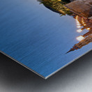 Zaragoza. Saragossa. Aragon. Spain. Cathedral Basilica of Our Lady of the Pillar and river Ebro at sunset Metal print