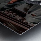 Zaragoza. Saragossa. Aragon. Spain.  Processions of the Easter Holy Week Metal print