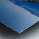 Santorinis white cliffside village and caldera view. Metal print