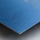 Santorini bell tower overlooking the Aegean Sea. Metal print