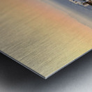 Whitewashed Santorini village and windmills at sunset over the s Metal print