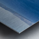 Santorinis blue domes and caldera view. Metal print